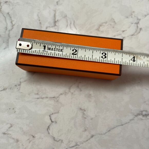 Hermes Paris Orange Cardboard Upside Storage Empty Box L 3.5"x W 1.2"x H 1" - Picture 2 of 6